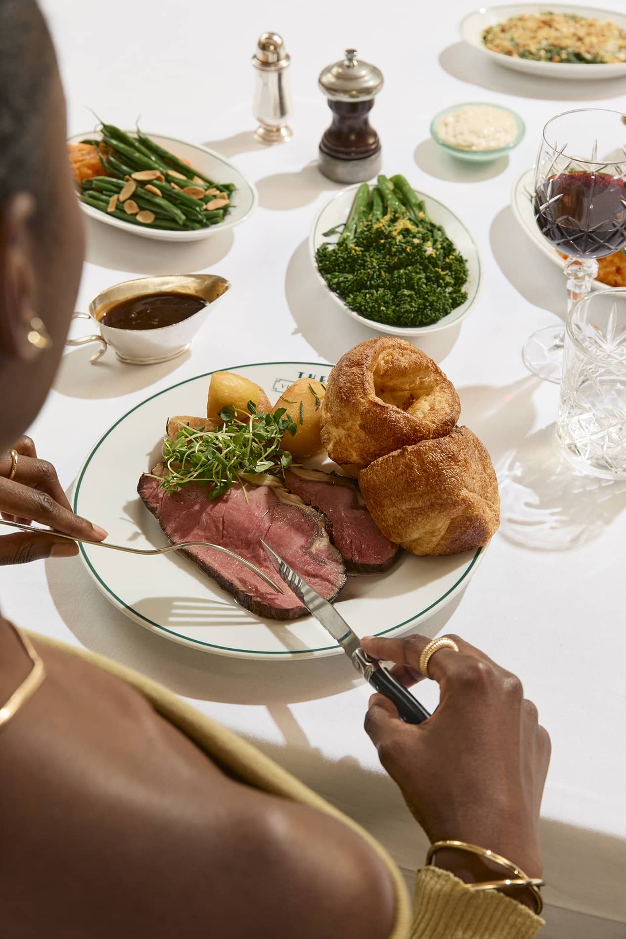 Beef Sunday Roast at The Ivy restaurant.