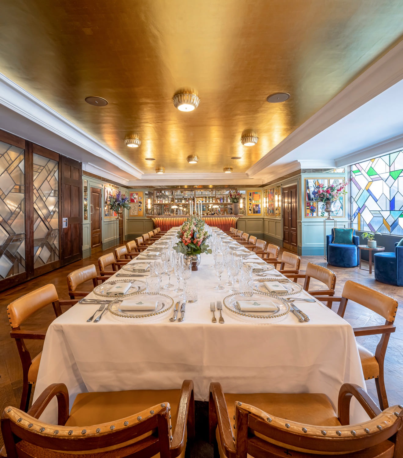 Private dining room at The Ivy Soho.