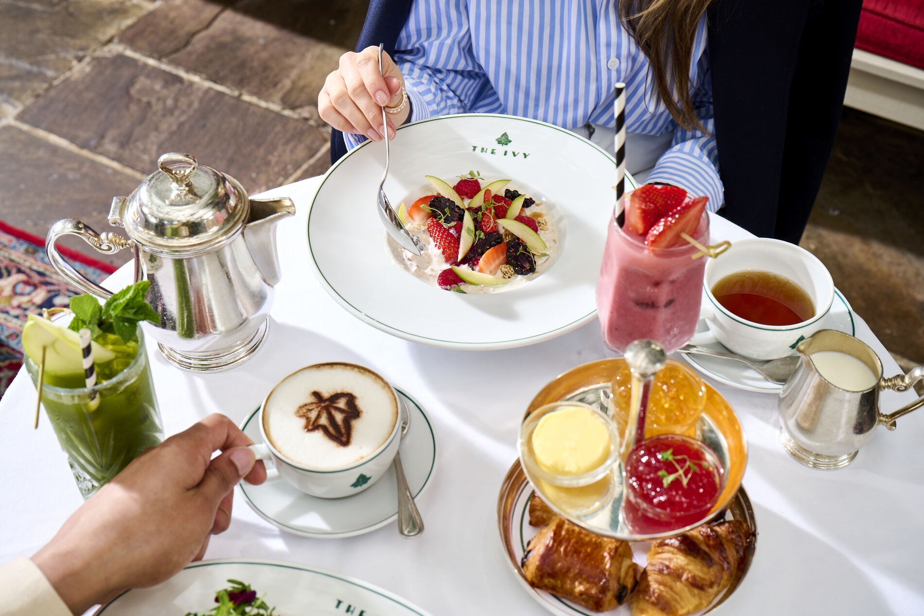 Breakfast at The Ivy restaurant.
