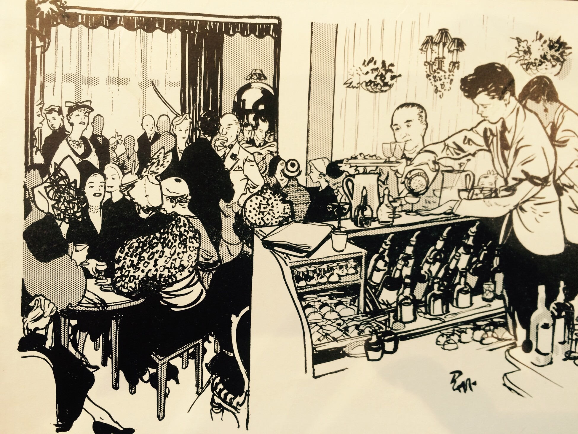 cartoon sketch of the ivy from the 20's