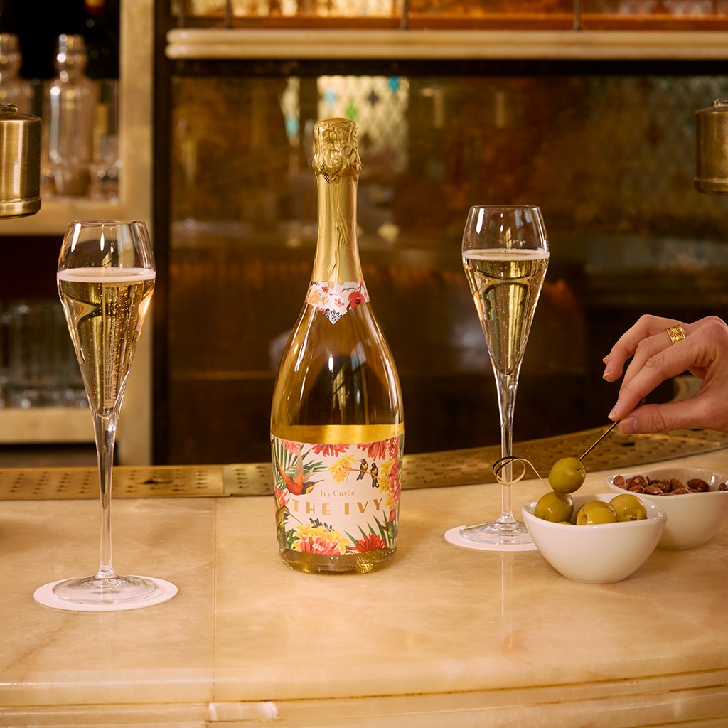 Cuvée bottle and two glasses