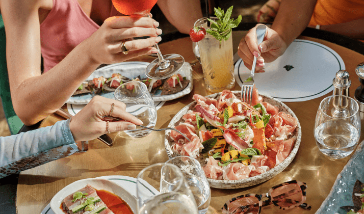 guests enjoying specialist menu at The Ivy