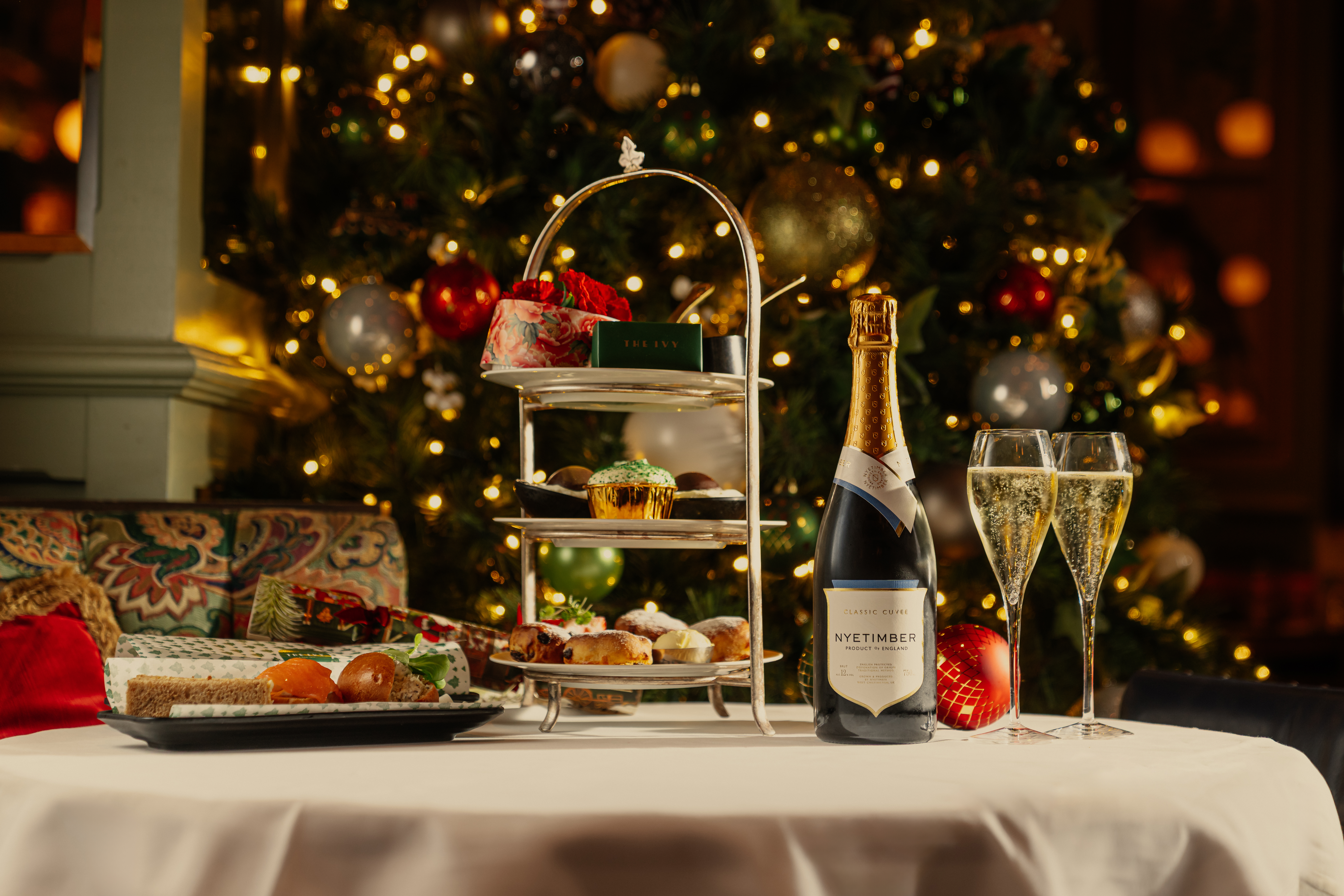 nyetimber sparkling wine and afternoon tea