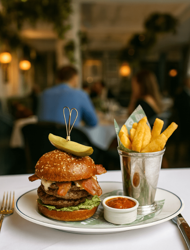 Triple Burger at The Ivy