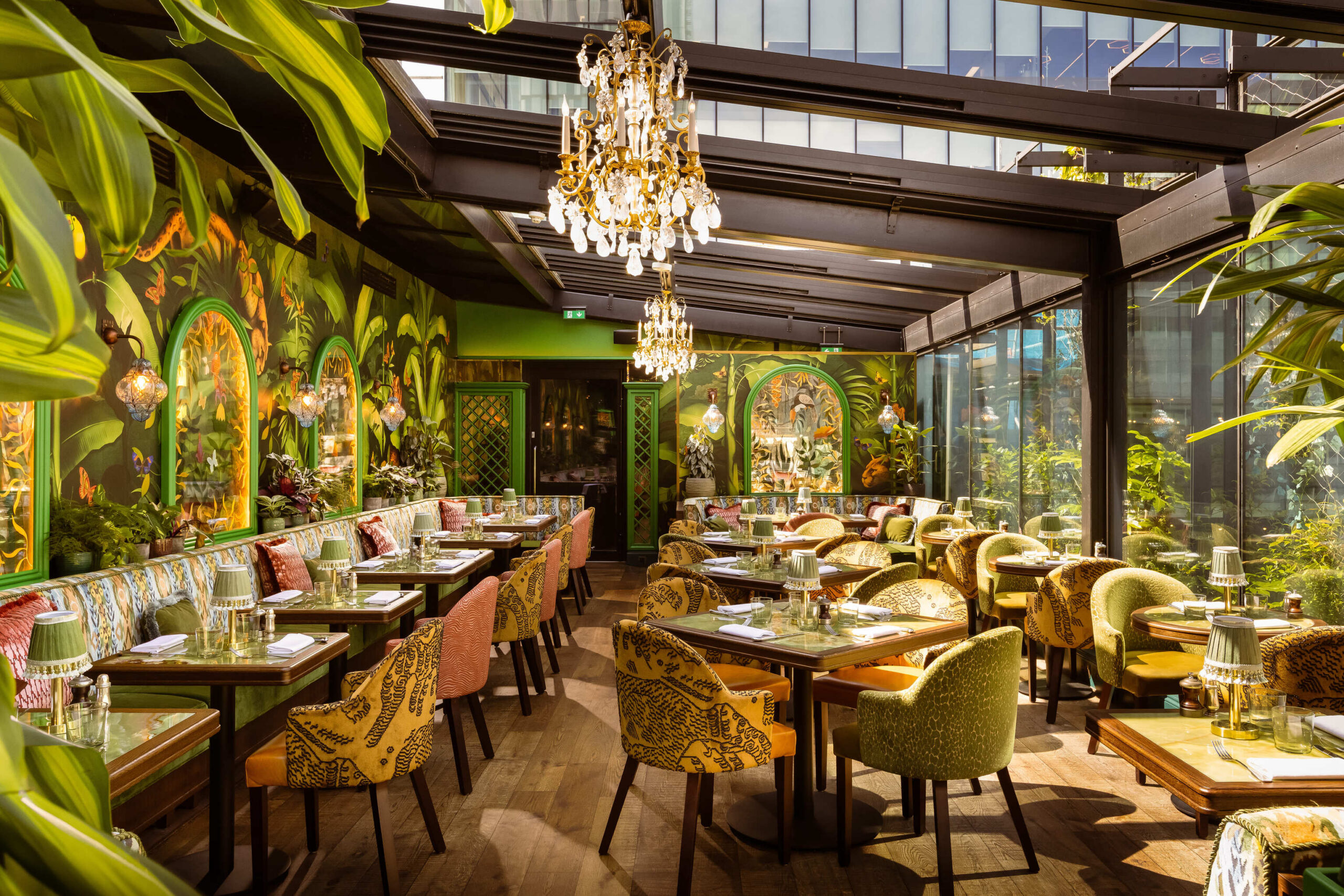 seating area at ivy on the roof