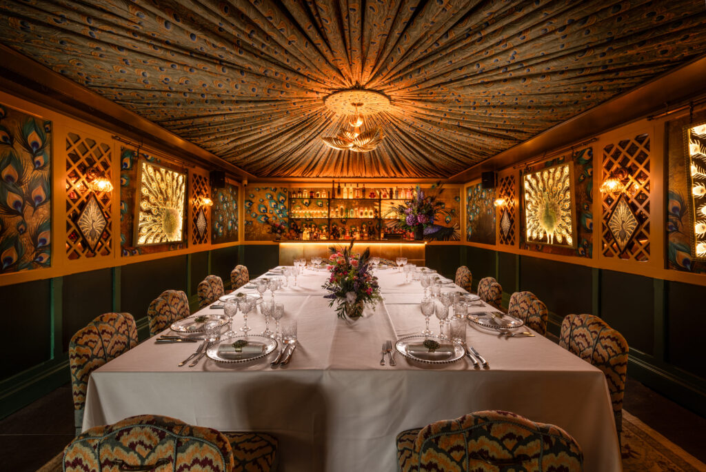 the peakcock room at the ivy manchester brasserie